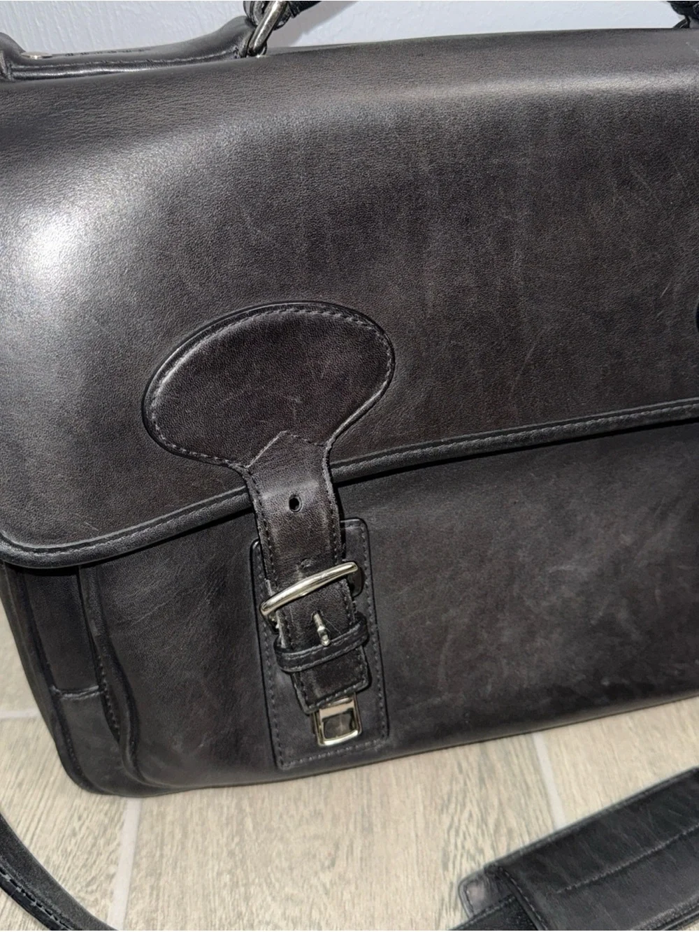 Coach K33-5237 Black Laptop Leather The Connor Organizer Briefcase Authentic